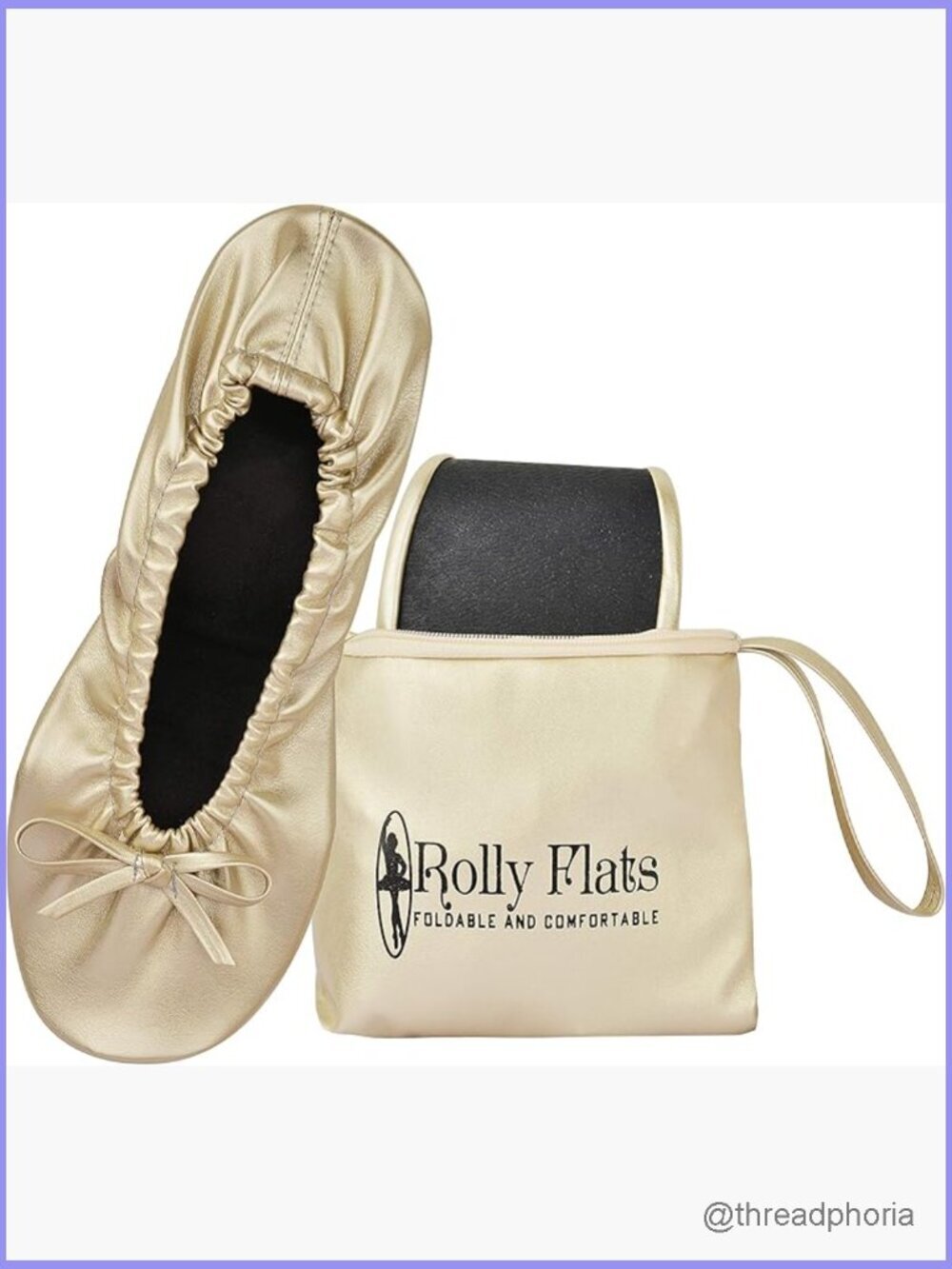 Foldable Ballet Flats – Portable Travel Shoes Fit in Purse